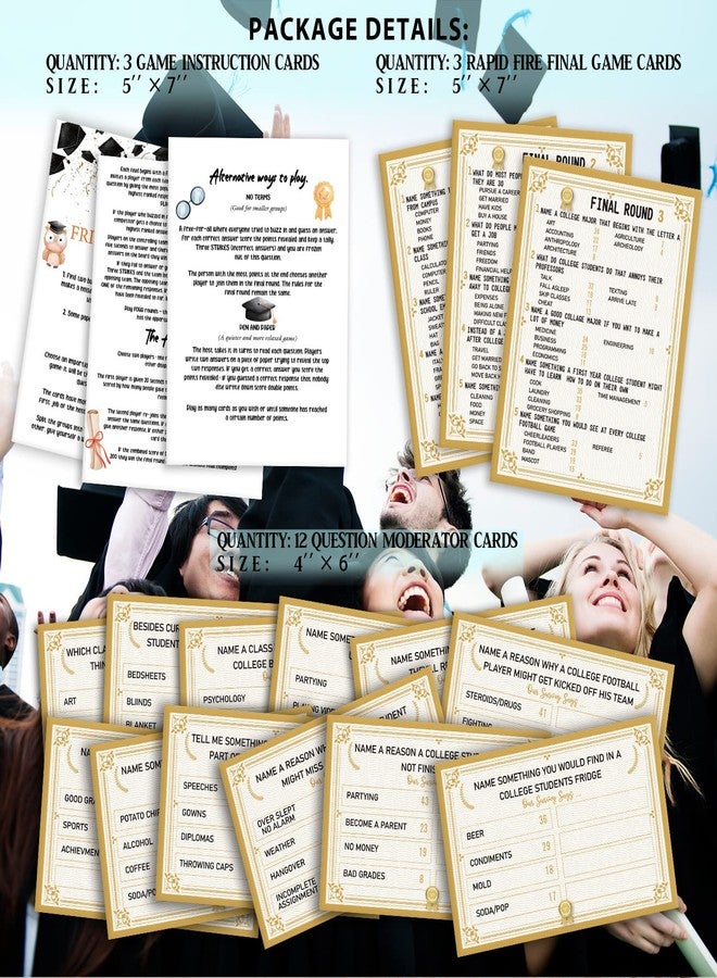 Pazag Graduation Friendly Feud Quiz, Graduation Feud Quiz, Graduation Decorations, Graduation Party Game, Graduation Activity, Grad Party Idea, Class Game, Feud Trivia Quiz (G02) - Image 3